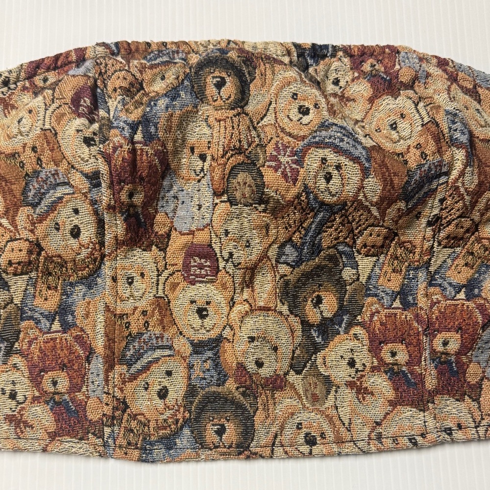 Bear Print women’s crop top corset style